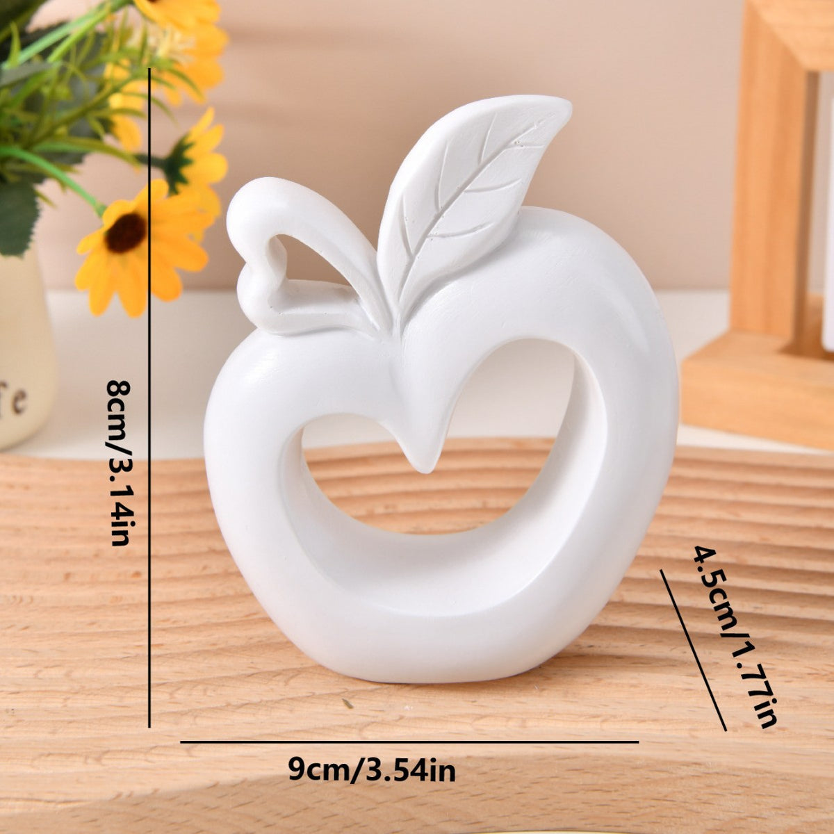 Contemporary Apple-Shaped Sculpture Homeandso