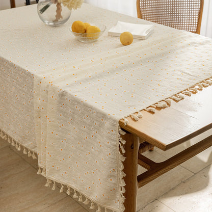 Floral Embroidered Tablecloth