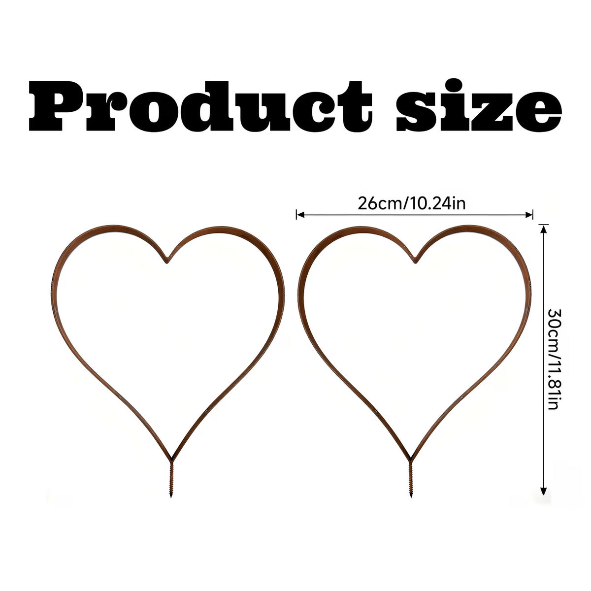 Decorative Heart-Shaped Garden Stake Homeandso