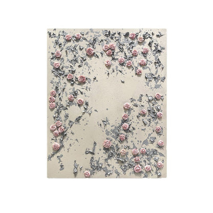 Textured Floral Relief Canvas Wall Art Homeandso