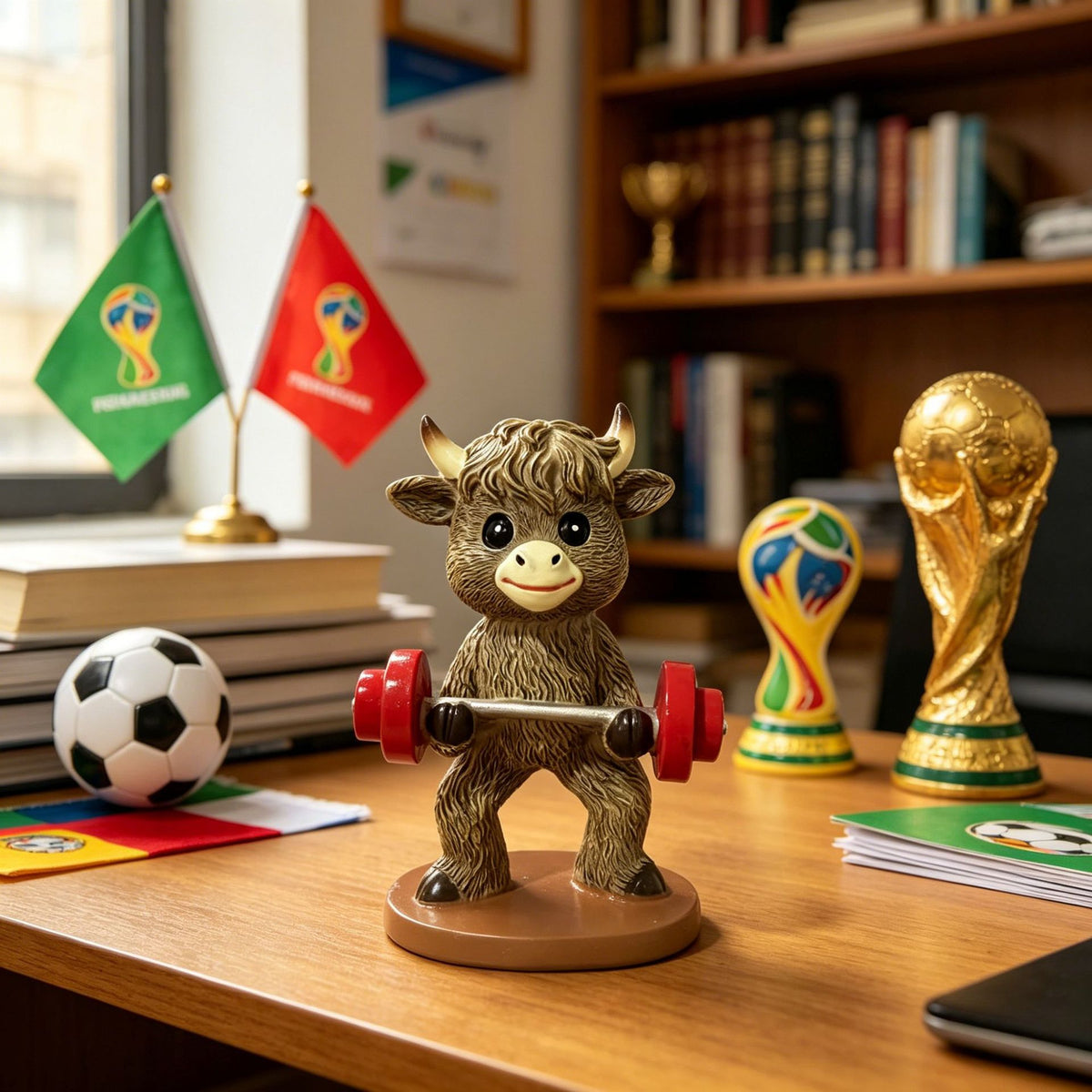 Cute Basketball Player Cow Figurine Homeandso