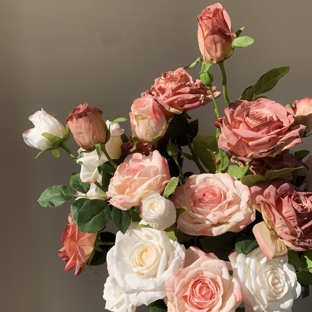 Realistic Artificial Rose Stem Arrangement