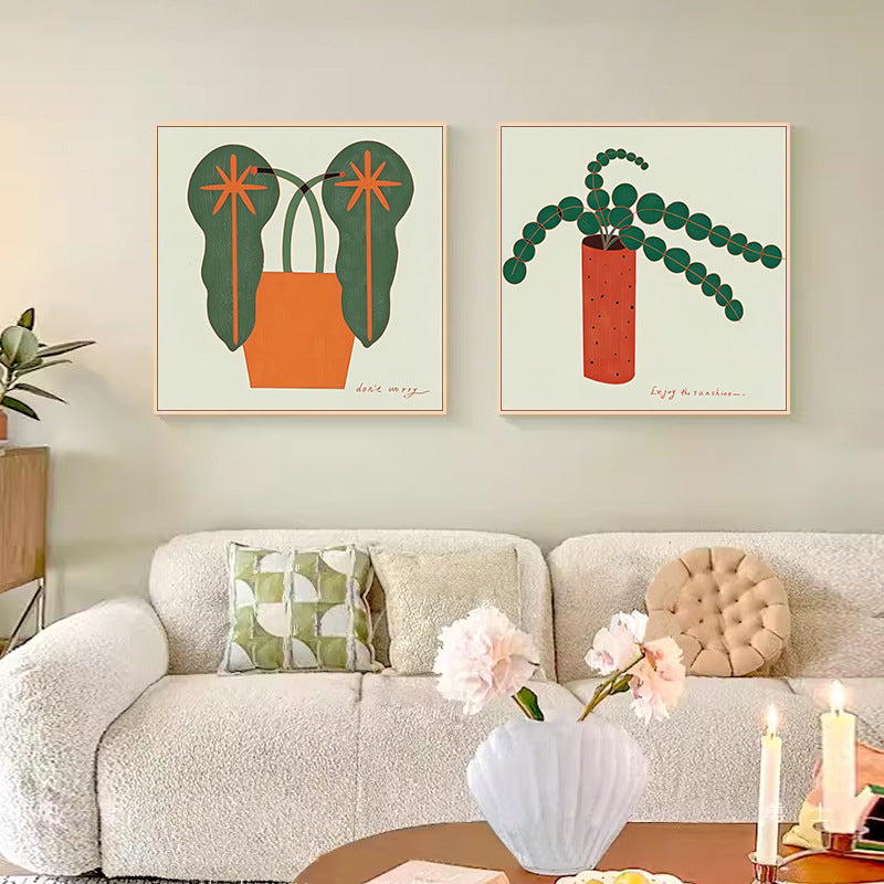 Abstract Plant-Themed Art Print Homeandso