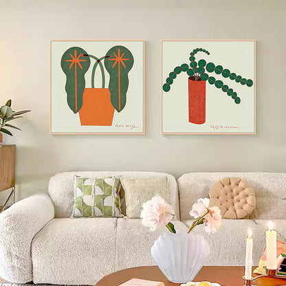 Abstract Plant-Themed Art Print Homeandso