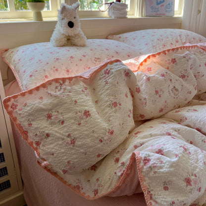 Playfully Embroidered Quilt Cover Set