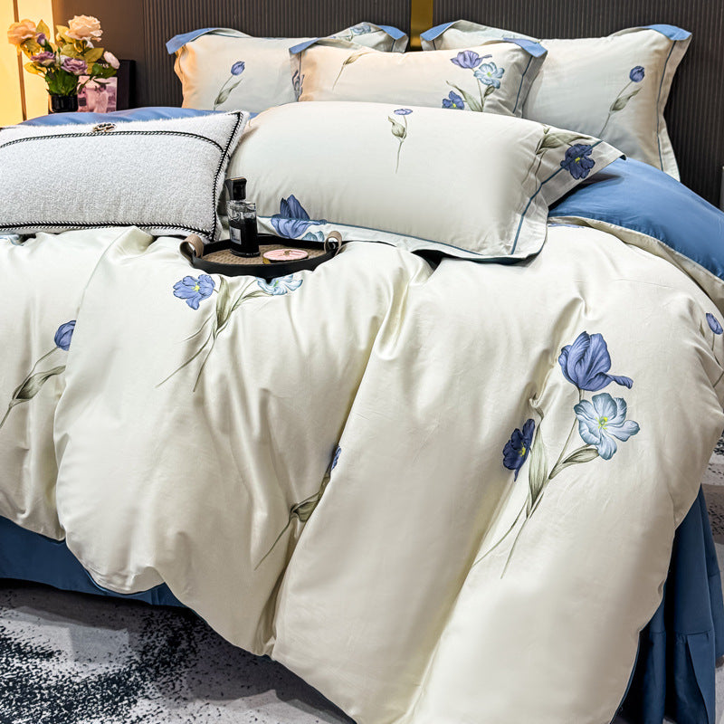Decorative Premium Floral Print Bedding Set Homeandso