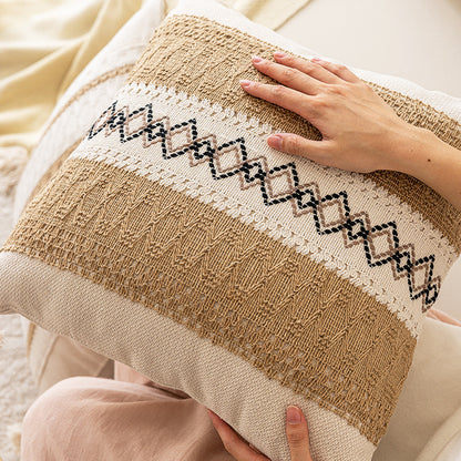Bohemian Geometric Pattern Throw Pillow