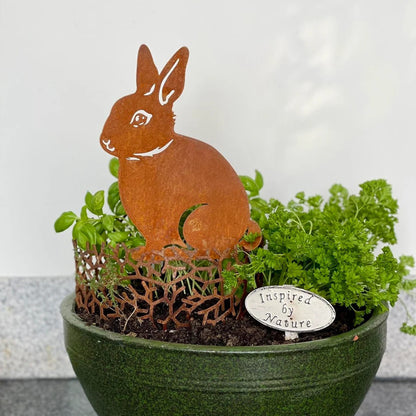 Decorative Rabbit Garden Stake Homeandso