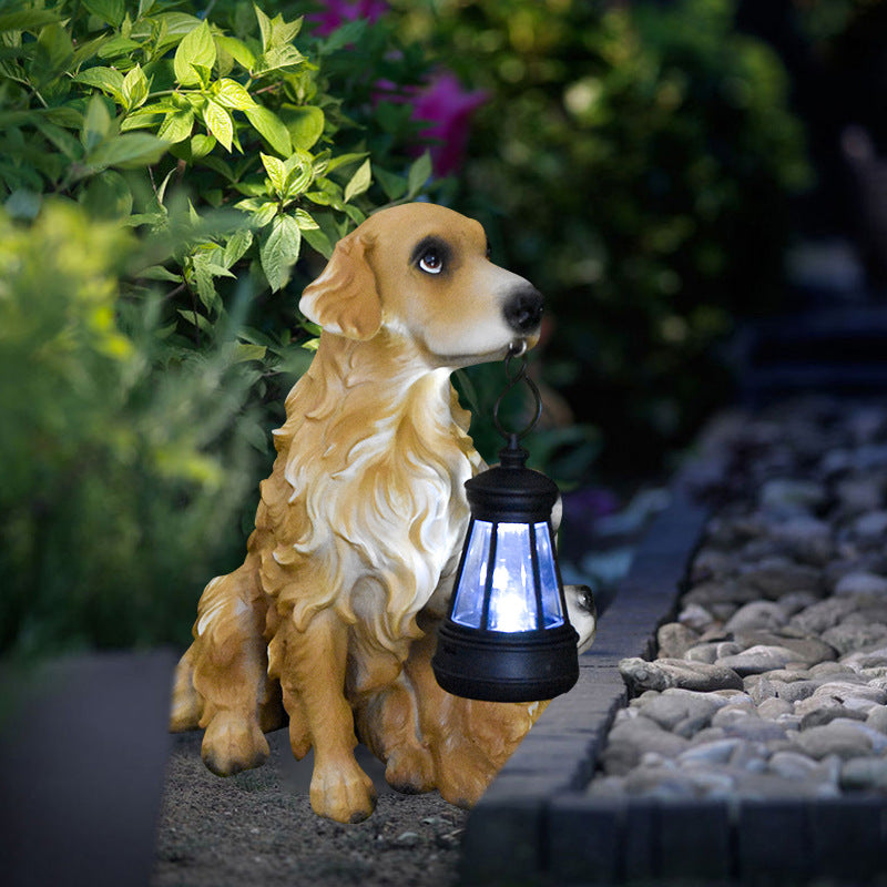 Decorative Dog Lantern Sculpture Homeandso