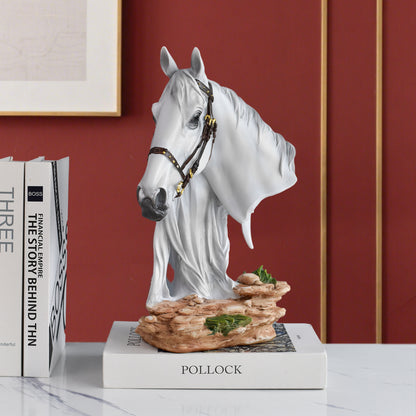 Elegant Horse Bust Sculpture Homeandso
