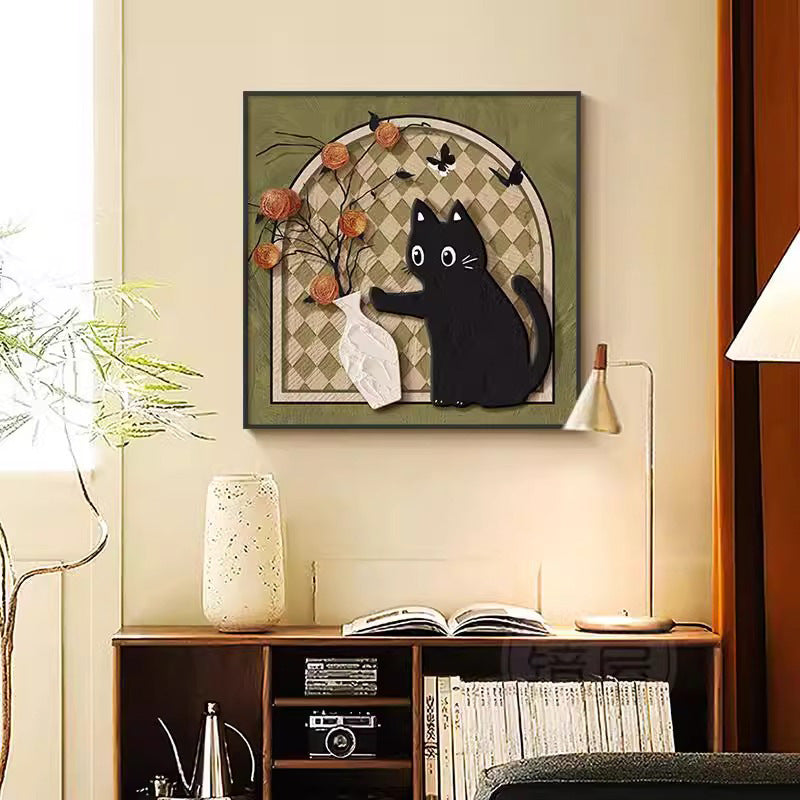 Decorative Cat-Themed Wall Art Homeandso