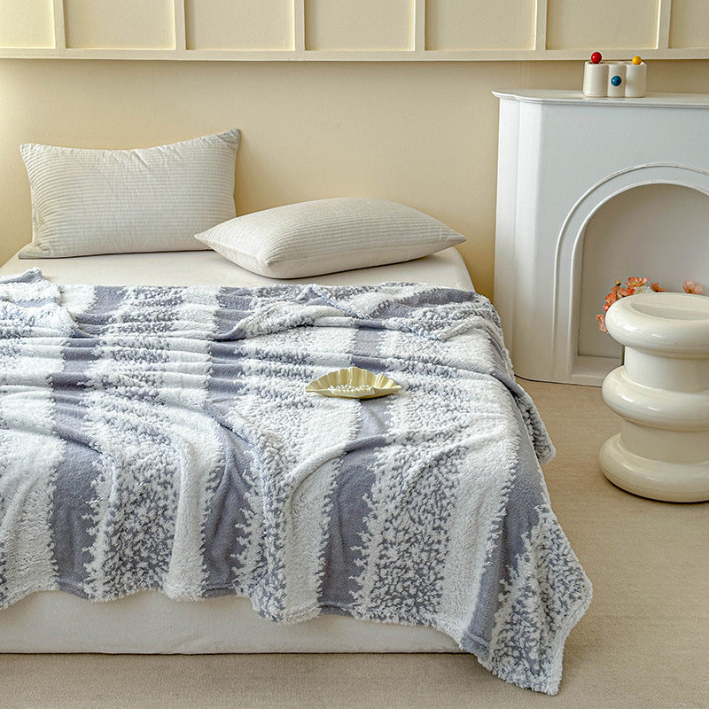 Plush Textured Throw Blanket