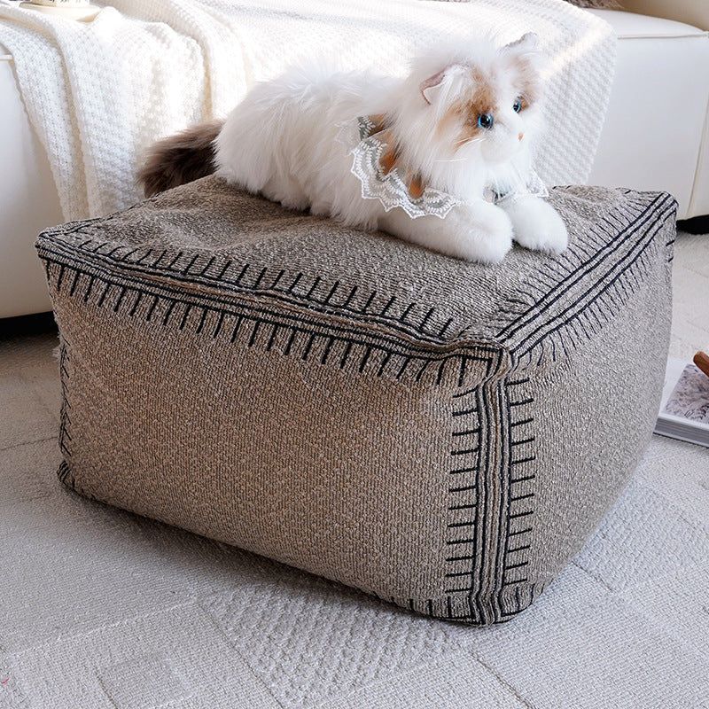 Decorative Woven Floor Pouf