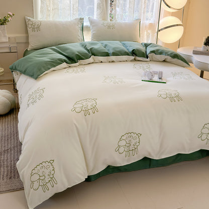 Playful Cartoon Dog-Themed Bedding Set Homeandso