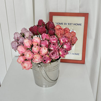 Lifelike Artificial Rose Stem Bouquet