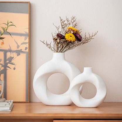 Modern Geometric Ceramic Vase Homeandso