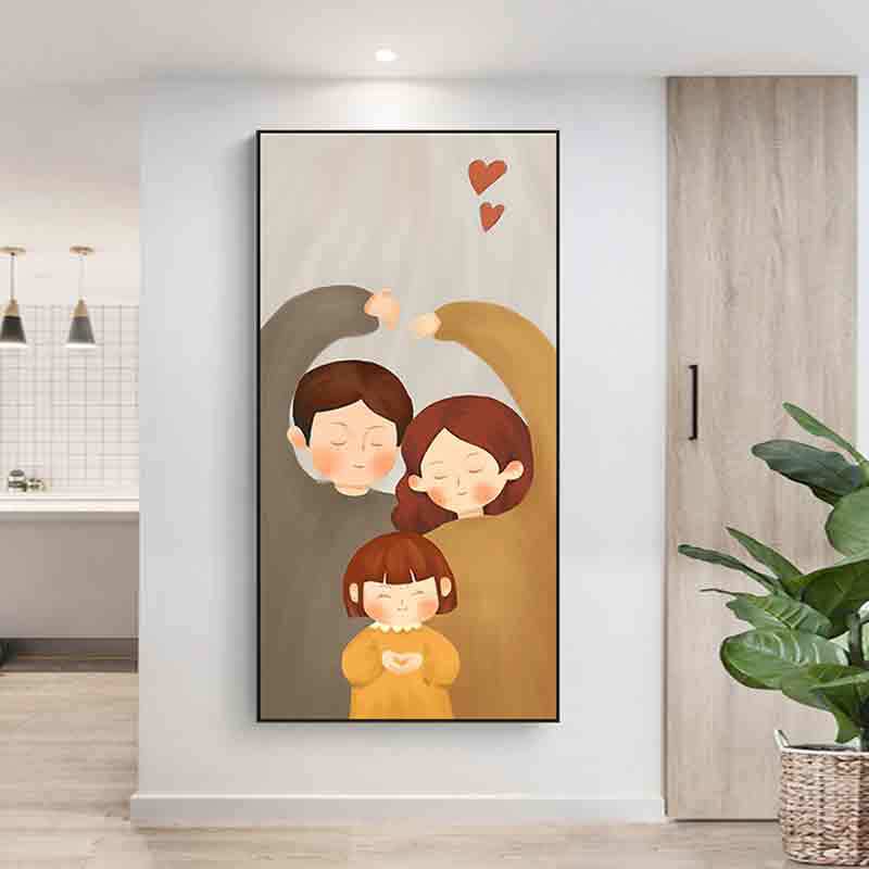 Framed Family Illustration Wall Art Homeandso