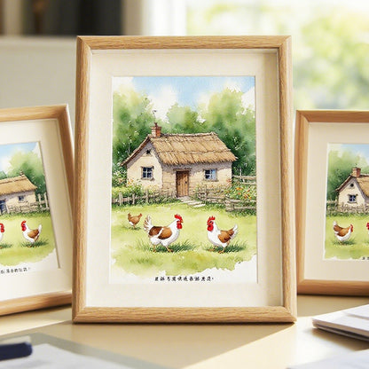 Farmhouse-Themed Watercolor Art Frame