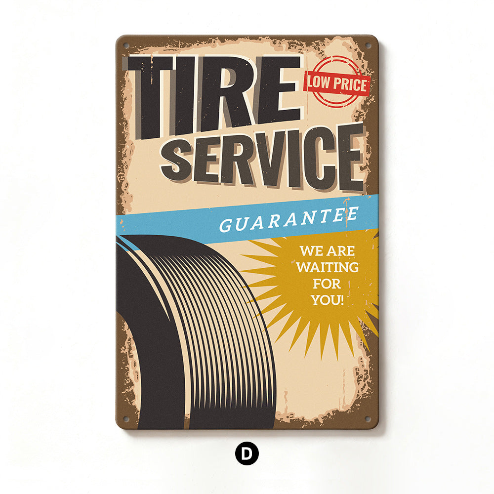 Retro Tire Service Wall Art Homeandso