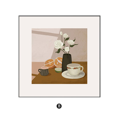 Decorative Floral Basket Art Print Homeandso