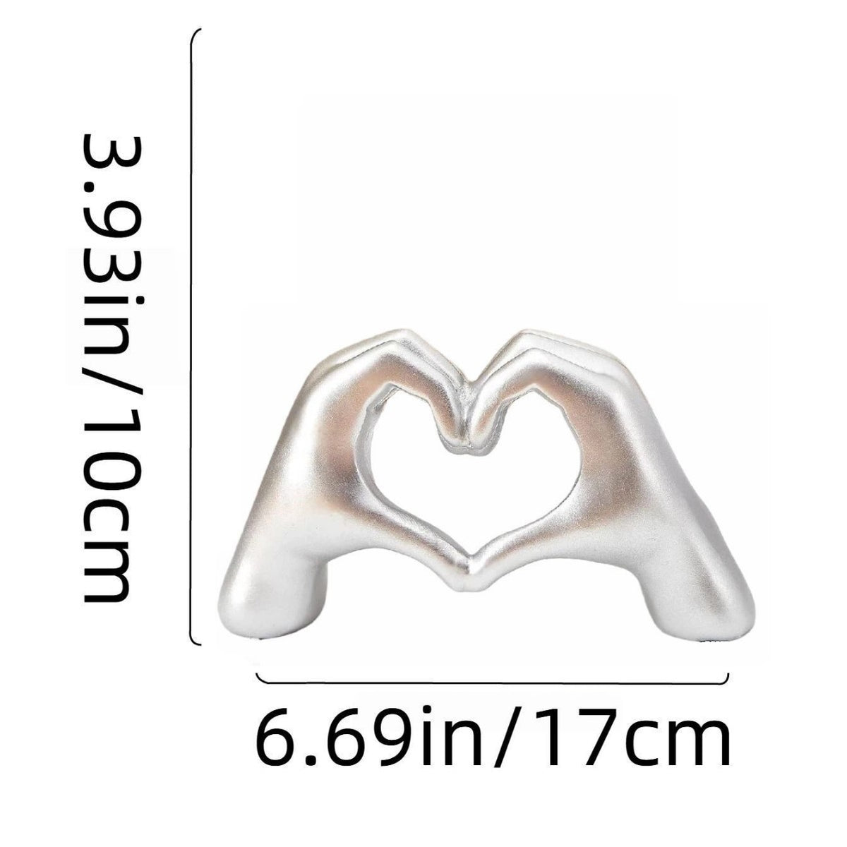 Heart-Shaped Hand Gesture Sculpture Homeandso