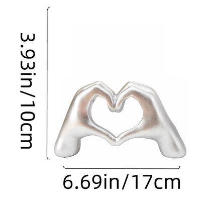 Heart-Shaped Hand Gesture Sculpture Homeandso