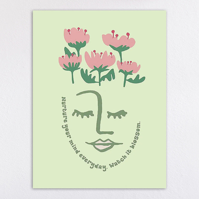 Floral Checkerboard Art Print Homeandso