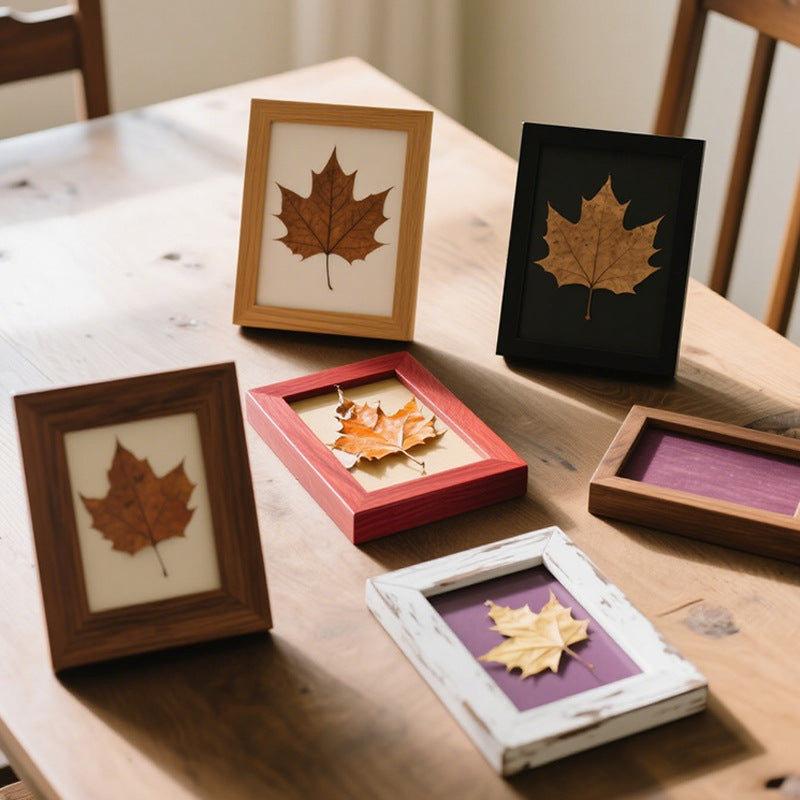 Framed Natural Leaf Art Display