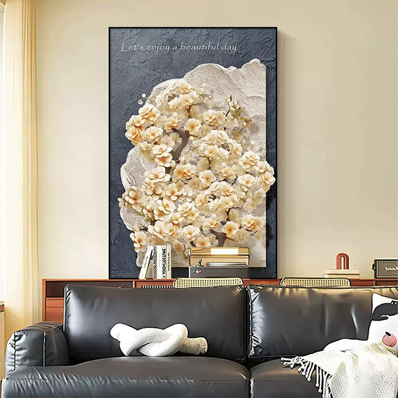 3D Textured Floral Wall Art Homeandso