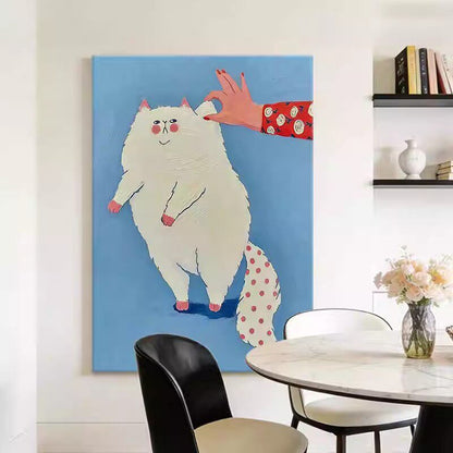 Whimsical Cat-Themed Canvas Wall Art Homeandso