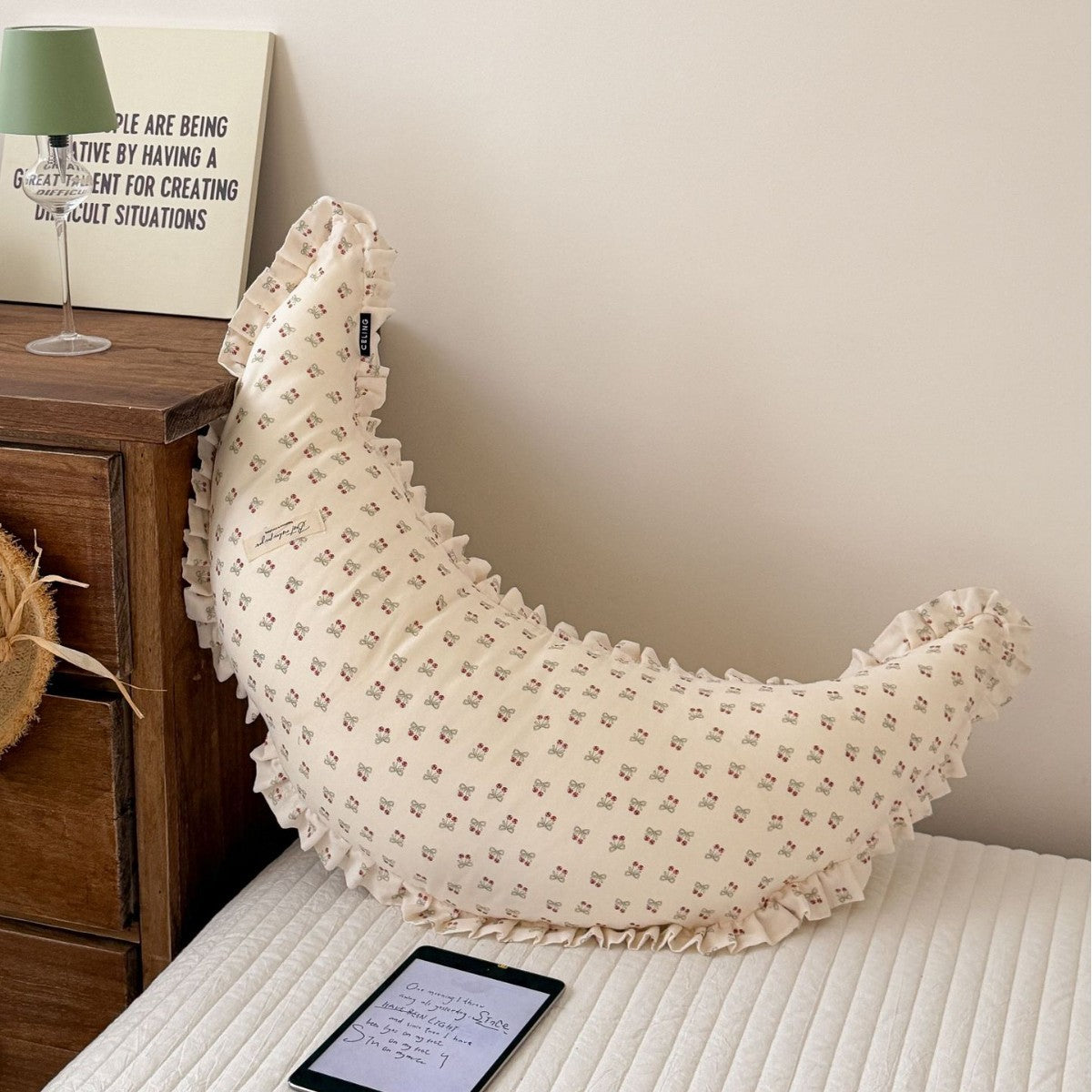 Decorative Moon Shaped Decorative Support Pillow Homeandso