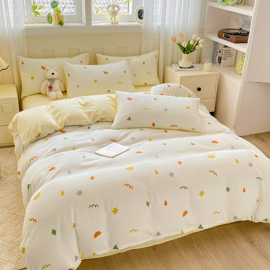 Playful Geometric Print Duvet Cover Set