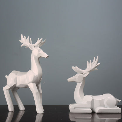 Decorative Resin Deer Sculpture Homeandso
