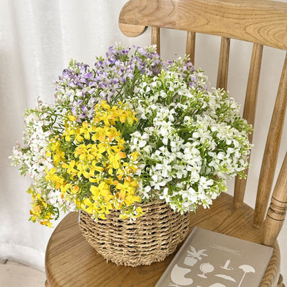 Lifelike Floral Bouquet with Purple Blooms