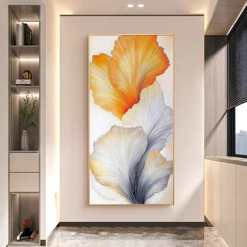 Embossed Floral Canvas Wall Art Homeandso