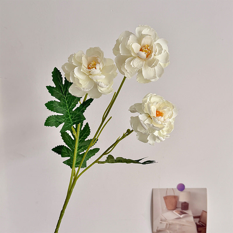 Lifelike Artificial Peony Floral Stem