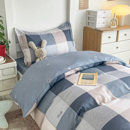 Modern Plaid Bedding Set Homeandso
