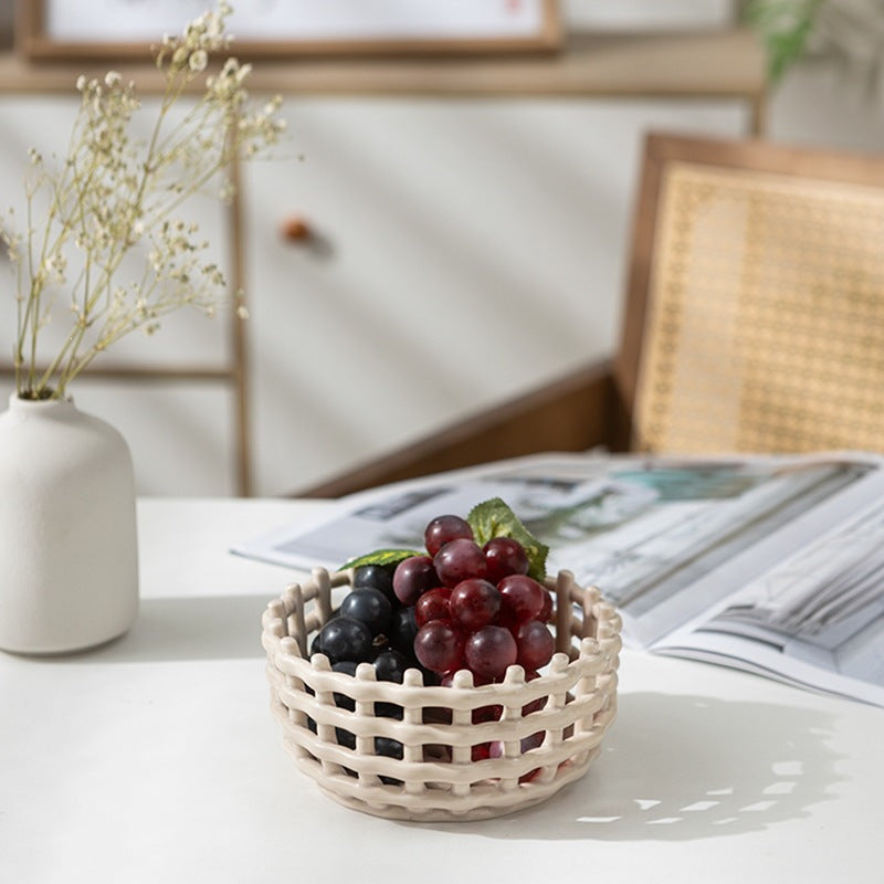 Elegant Decorative Woven Storage Bowl Homeandso