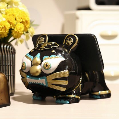 Decorative Black Tiger Phone Stand Homeandso