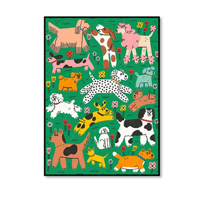 Whimsical Dog-Themed Wall Art Homeandso