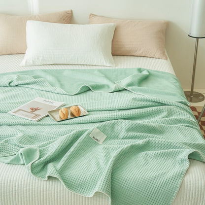Soft Waffle-Weave Throw Blanket Homeandso