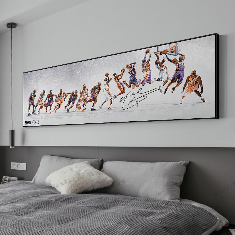 Men's Stylish Basketball Action Wall Art Print Homeandso