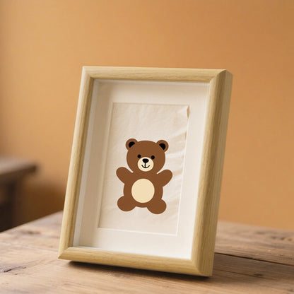 Playful Bear Illustration Picture Frame