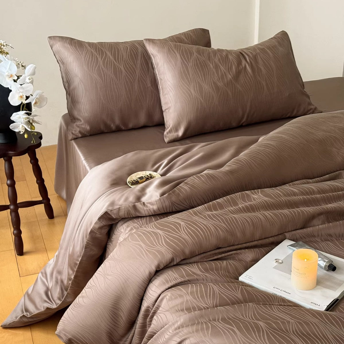 Luxurious Woven Cotton Duvet Cover Set