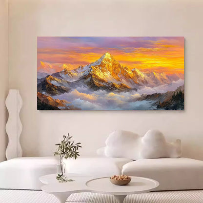 Majestic Mountain Sunset Canvas Art Homeandso