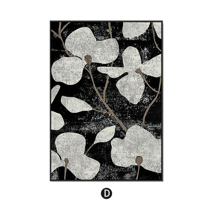 Abstract Floral Canvas Art Print Homeandso