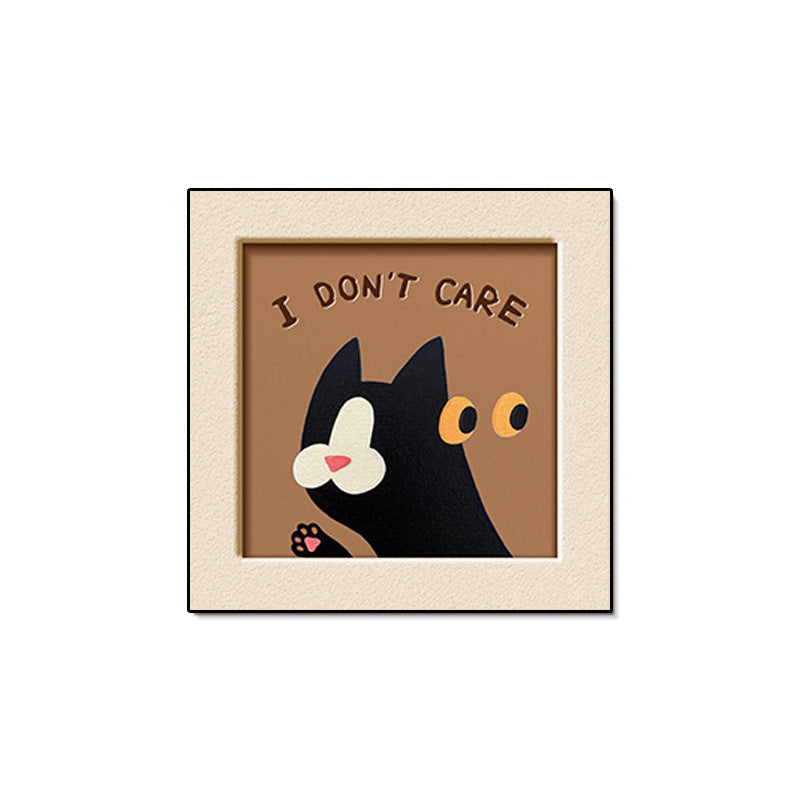 Whimsical Cat-Themed Framed Art Print Homeandso