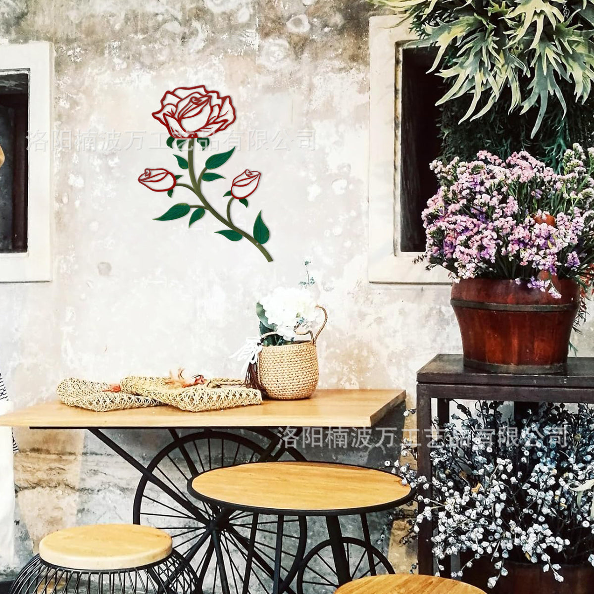Floral Metal Wall Decoration Homeandso