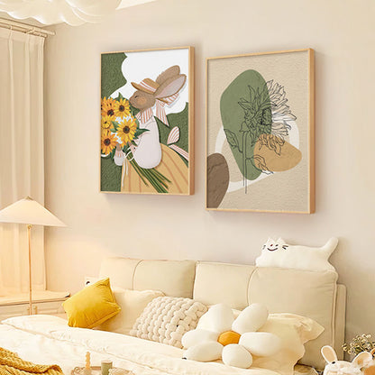 Whimsical Bunny Illustration Wall Art Homeandso