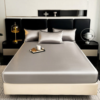 High-Thread Count Satin Bed Sheet Set